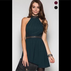 HALTER BEADED DRESS